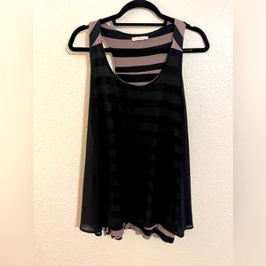 Black & Tan Razorback Sleeveless Shirt